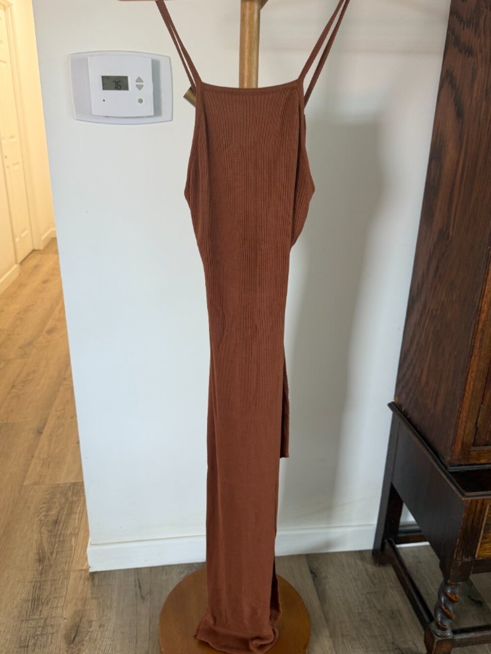 L Space Renata Dress coffee brown medium nwt